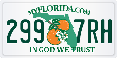 FL license plate 2997RH