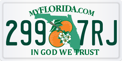 FL license plate 2997RJ
