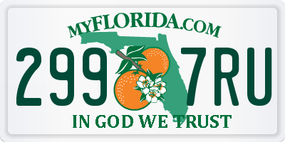 FL license plate 2997RU