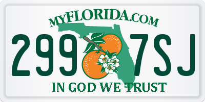 FL license plate 2997SJ