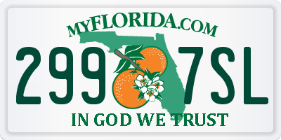 FL license plate 2997SL