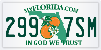 FL license plate 2997SM