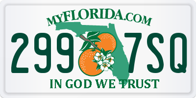 FL license plate 2997SQ