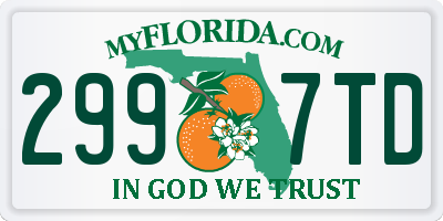 FL license plate 2997TD