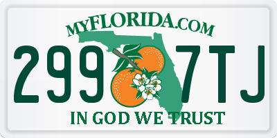 FL license plate 2997TJ
