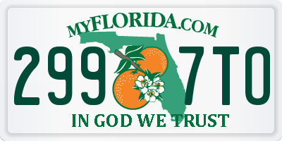 FL license plate 2997TO