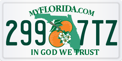 FL license plate 2997TZ