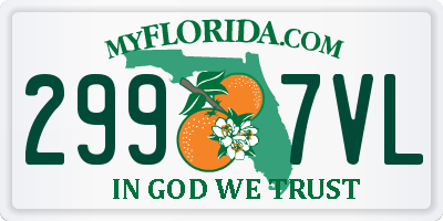 FL license plate 2997VL