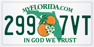 FL license plate 2997VT