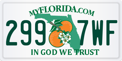 FL license plate 2997WF