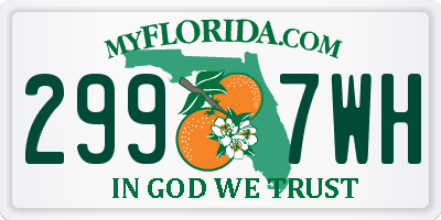 FL license plate 2997WH