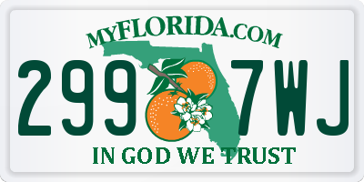 FL license plate 2997WJ
