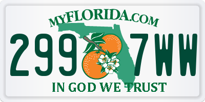FL license plate 2997WW