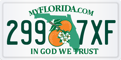 FL license plate 2997XF