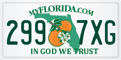 FL license plate 2997XG