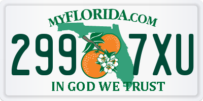 FL license plate 2997XU