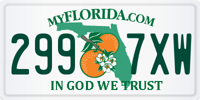 FL license plate 2997XW