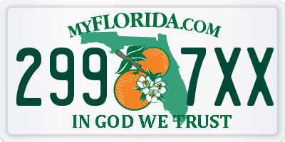 FL license plate 2997XX