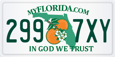 FL license plate 2997XY