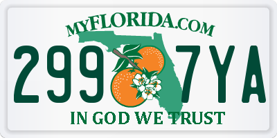 FL license plate 2997YA