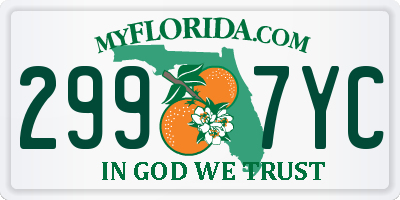 FL license plate 2997YC