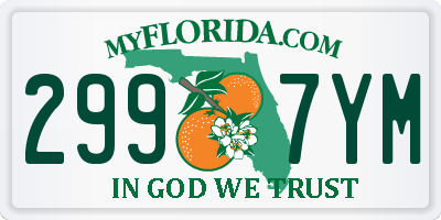 FL license plate 2997YM