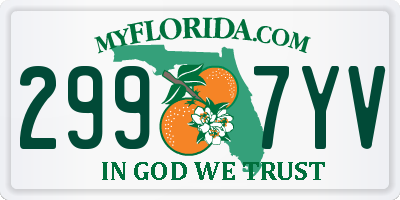 FL license plate 2997YV