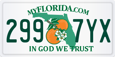 FL license plate 2997YX