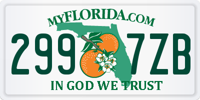 FL license plate 2997ZB