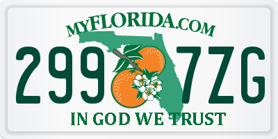 FL license plate 2997ZG