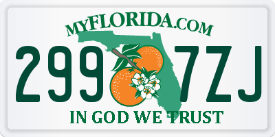 FL license plate 2997ZJ