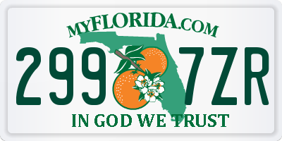 FL license plate 2997ZR