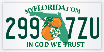 FL license plate 2997ZU