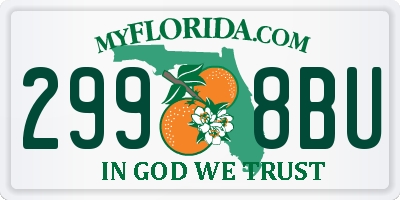 FL license plate 2998BU
