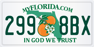 FL license plate 2998BX