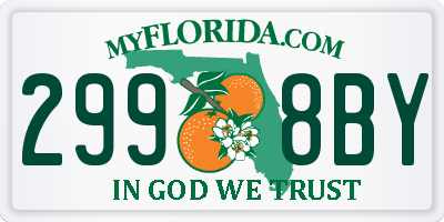 FL license plate 2998BY