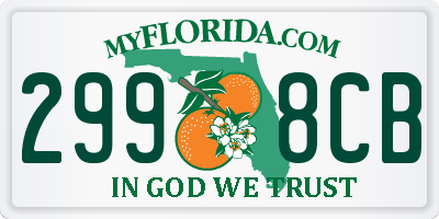 FL license plate 2998CB