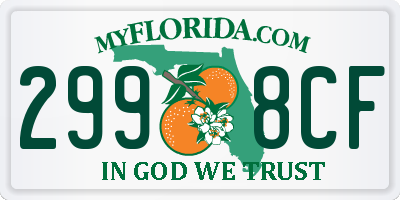 FL license plate 2998CF