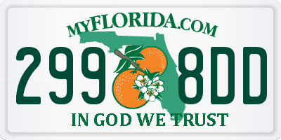 FL license plate 2998DD