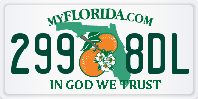 FL license plate 2998DL