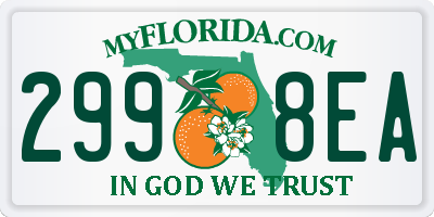 FL license plate 2998EA