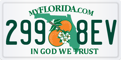 FL license plate 2998EV