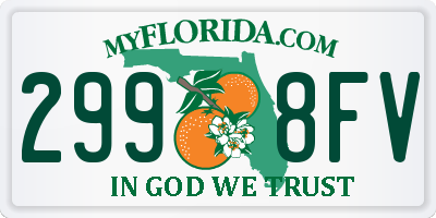 FL license plate 2998FV