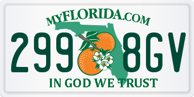 FL license plate 2998GV