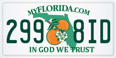 FL license plate 2998ID