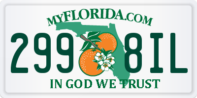 FL license plate 2998IL