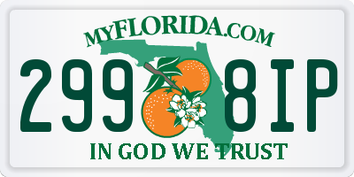 FL license plate 2998IP