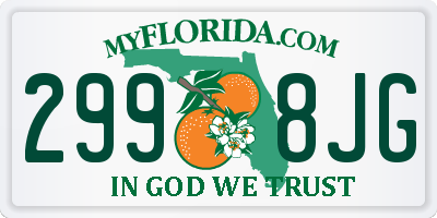 FL license plate 2998JG