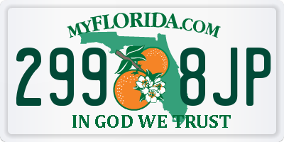 FL license plate 2998JP