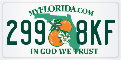 FL license plate 2998KF